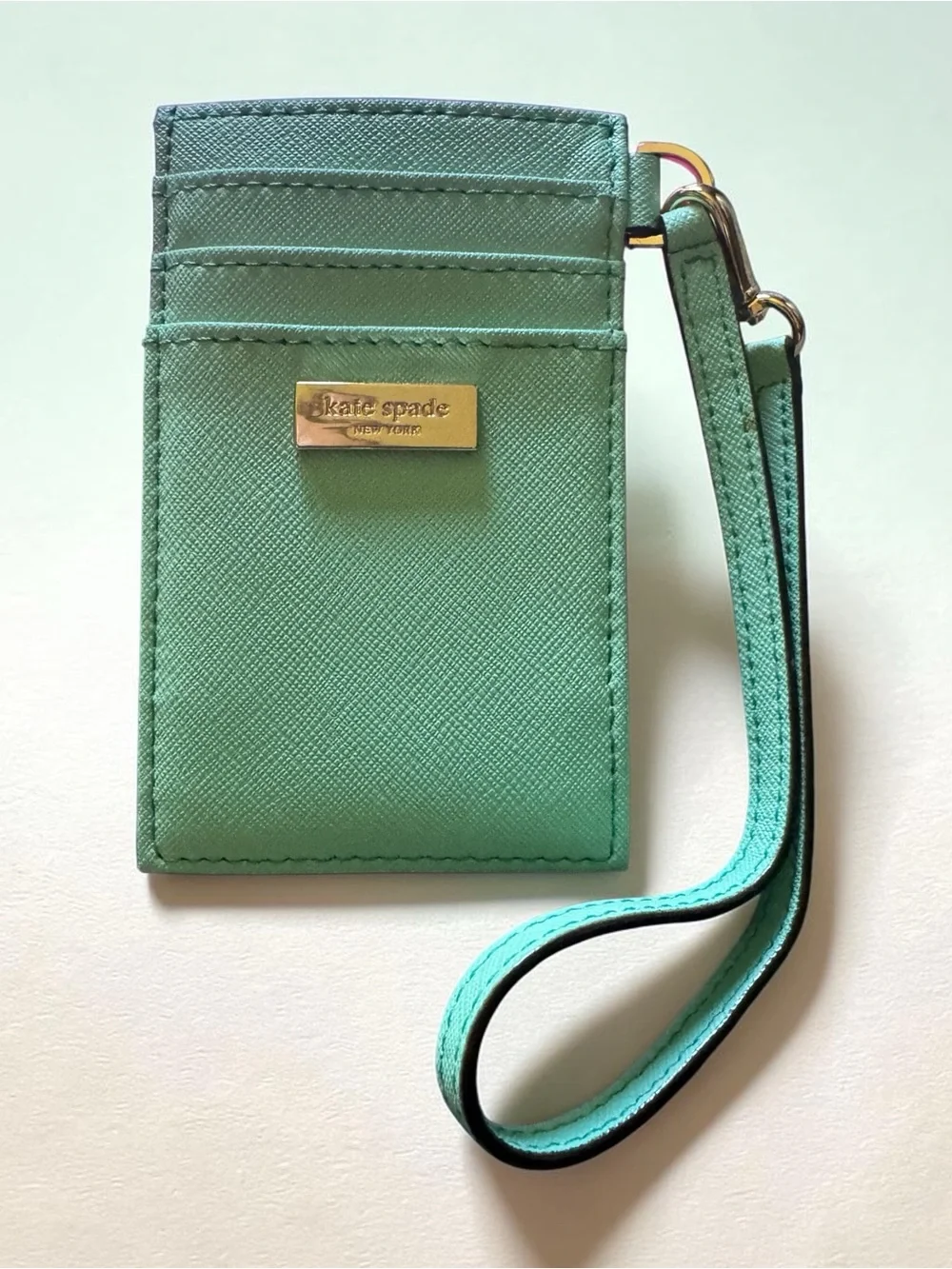 kate spade Mint Green Cardholder Wristlet with box and tags